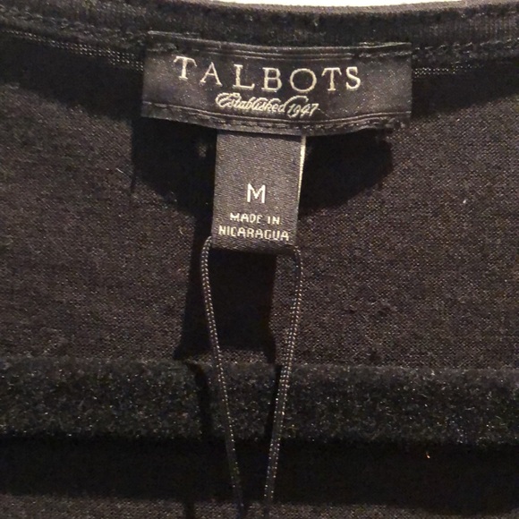 Talbots sequin black tank shirt. New with Tags!  Size Medium. - Picture 3 of 6